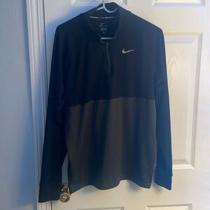 Women’s XL Nike Dri-fit 1/4 zip-up. Two-tone Gray & Black. Nike Running.